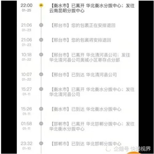 快递公司原因导致的退回