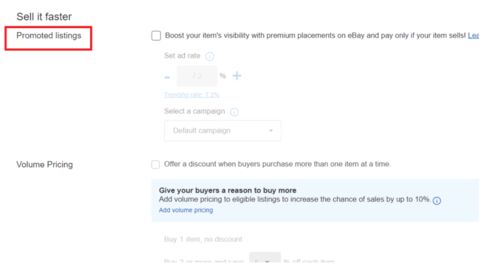 Promoted Listings：按点击付费， 精准引流