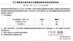 燃油附加费：油价波动的直接反映