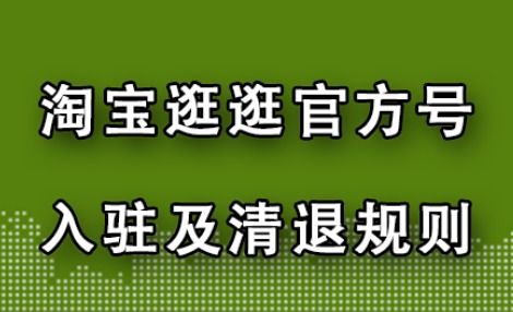 一、 淘宝逛逛官方号入驻准备