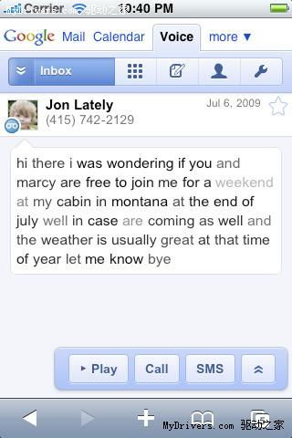 二、 登录Google Voice，探索服务奥秘