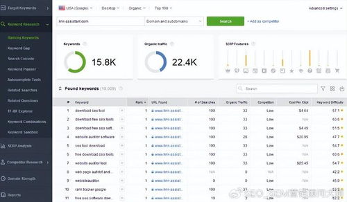 关键词研究与数据导出