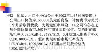 1. 外汇套期保值