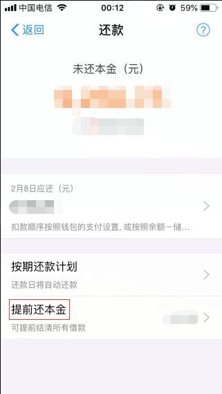 蚂蚁借呗的还款方式