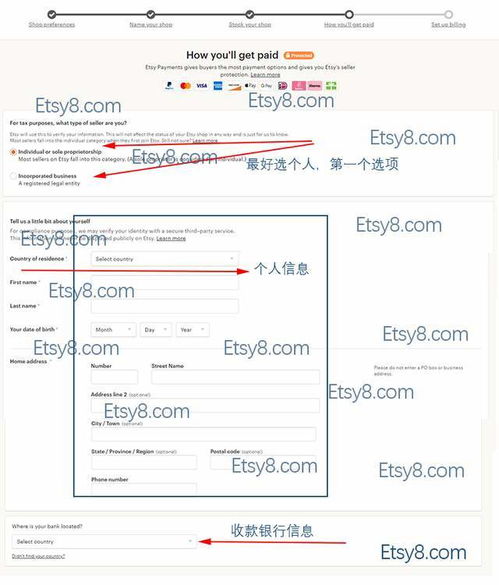 注册Etsy卖家账号：填写基本信息， 激活账号