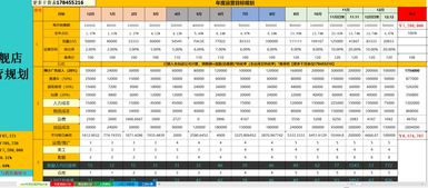 三、 定销售目标计划表