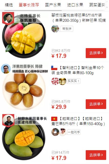 2. 生鲜类产品