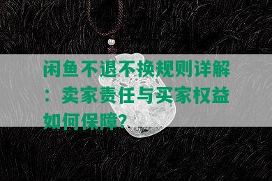 闲鱼不退不换政策的实施与维权路径