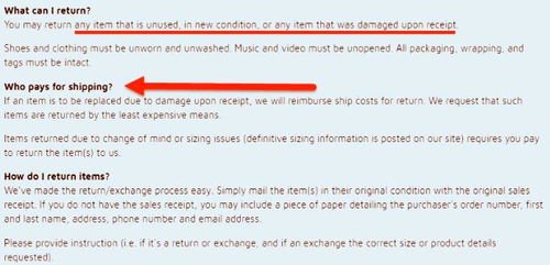 退货政策的重要性不可小觑