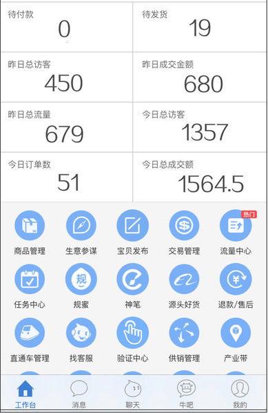 5. 千牛——一站式工作台， 全方位服务
