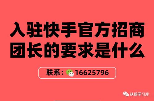 二、 快手团长入驻条件详解